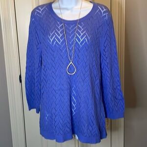 Talbots open stitch knit top (XLP)